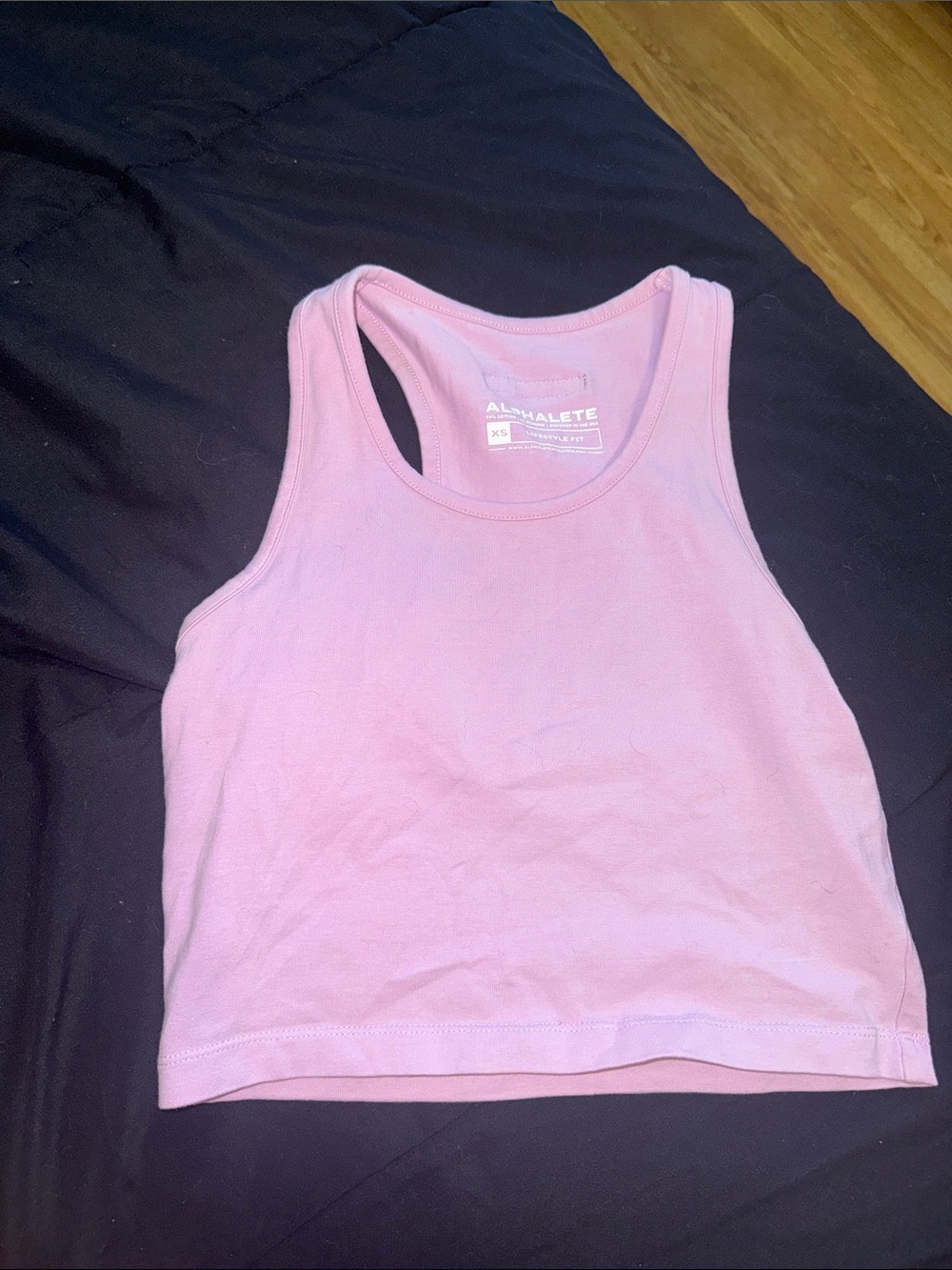 Alphalete Light Pink Racerback Crop Tank